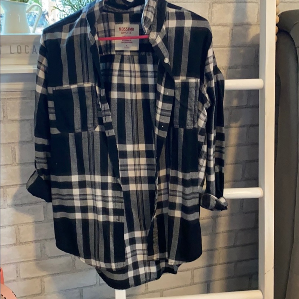 Black/white flannel